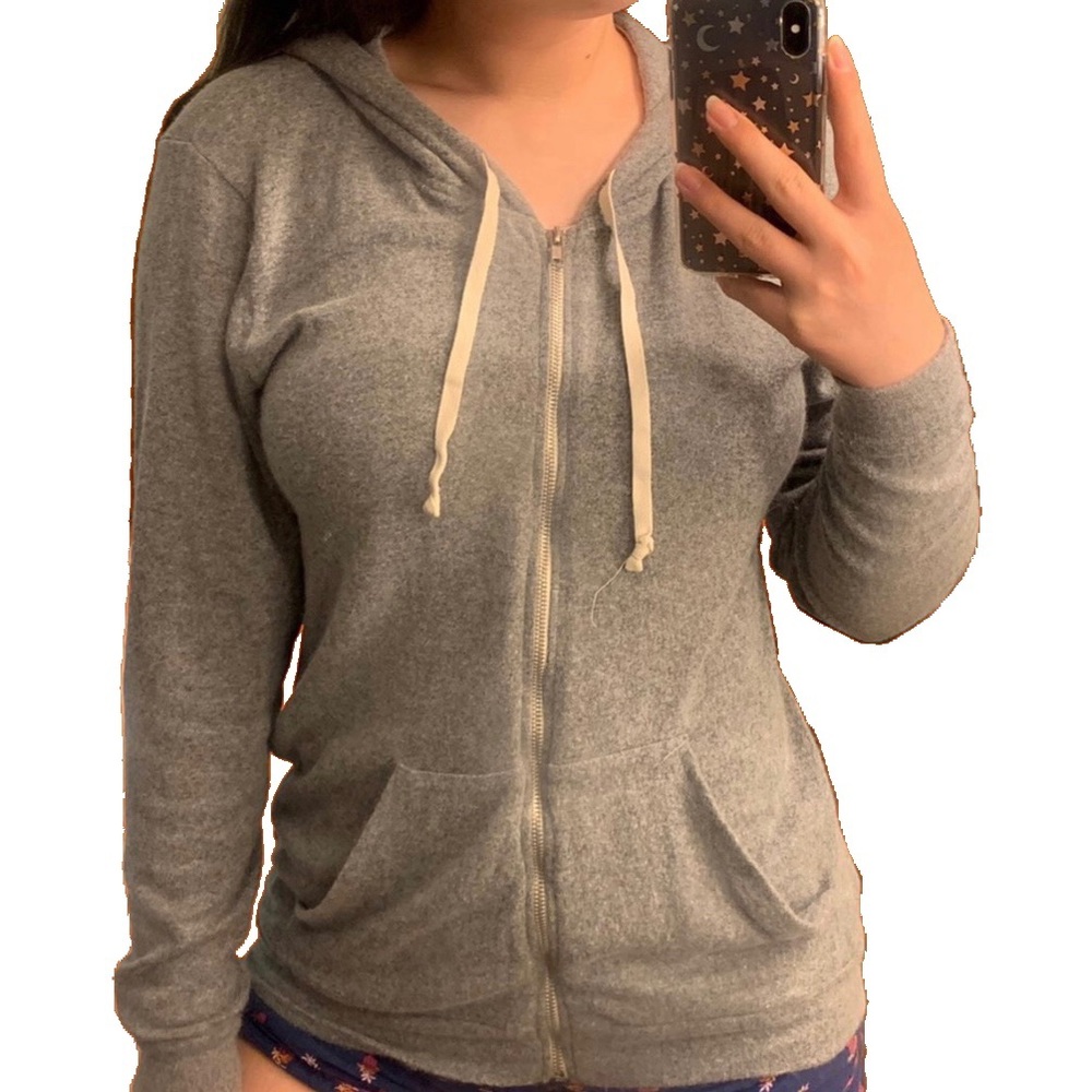 Gray oversized Brandy Melville hoodie